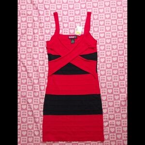 Y2K NEW Red & Black Dress Debs Say What? BNWT